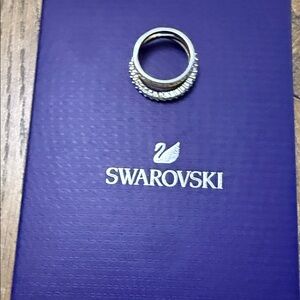 Swarovski Silver Ring with Clear Crystals